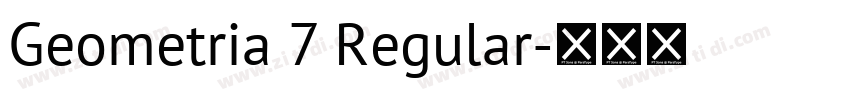 Geometria 7 Regular字体转换